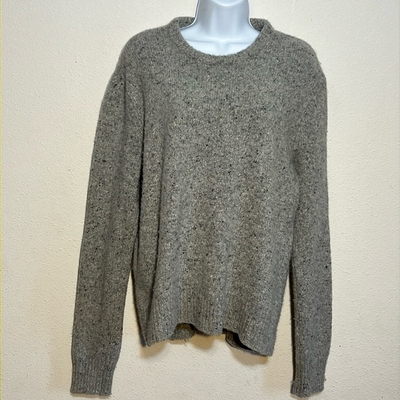 Madewell Womens Grey Merino Wool Blend Alpaca Blend Crew Neck Sweater Size XL - Picture 1 of 15